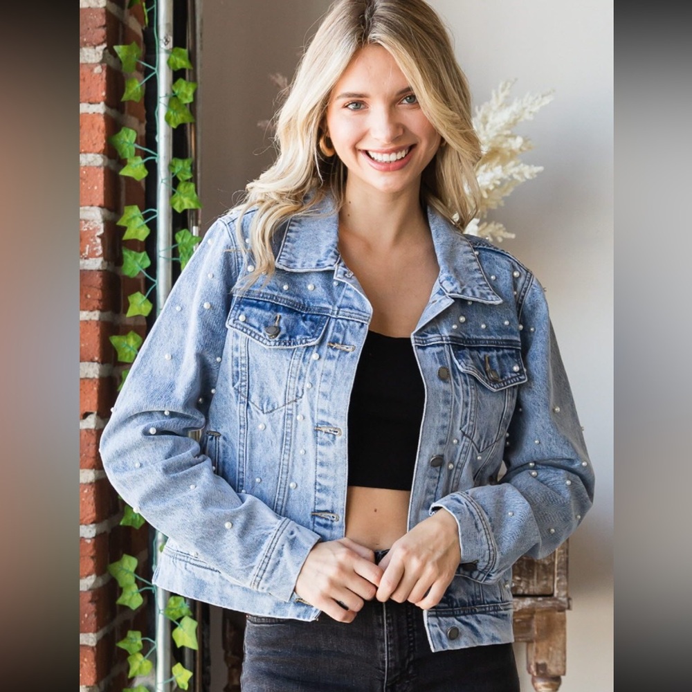 Pearl denim jacket